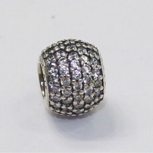 Authentic Pandora Charm Clear Pave Bead Sterling Silver